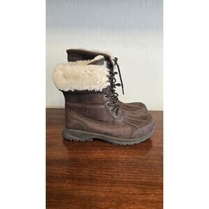 UGG Men's Butte Waterproof Boot Size 7 Burnt Cedar New